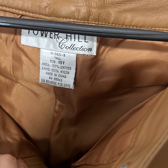 Tower hill leather high waisted pants, size 10T - Picture 3 of 4
